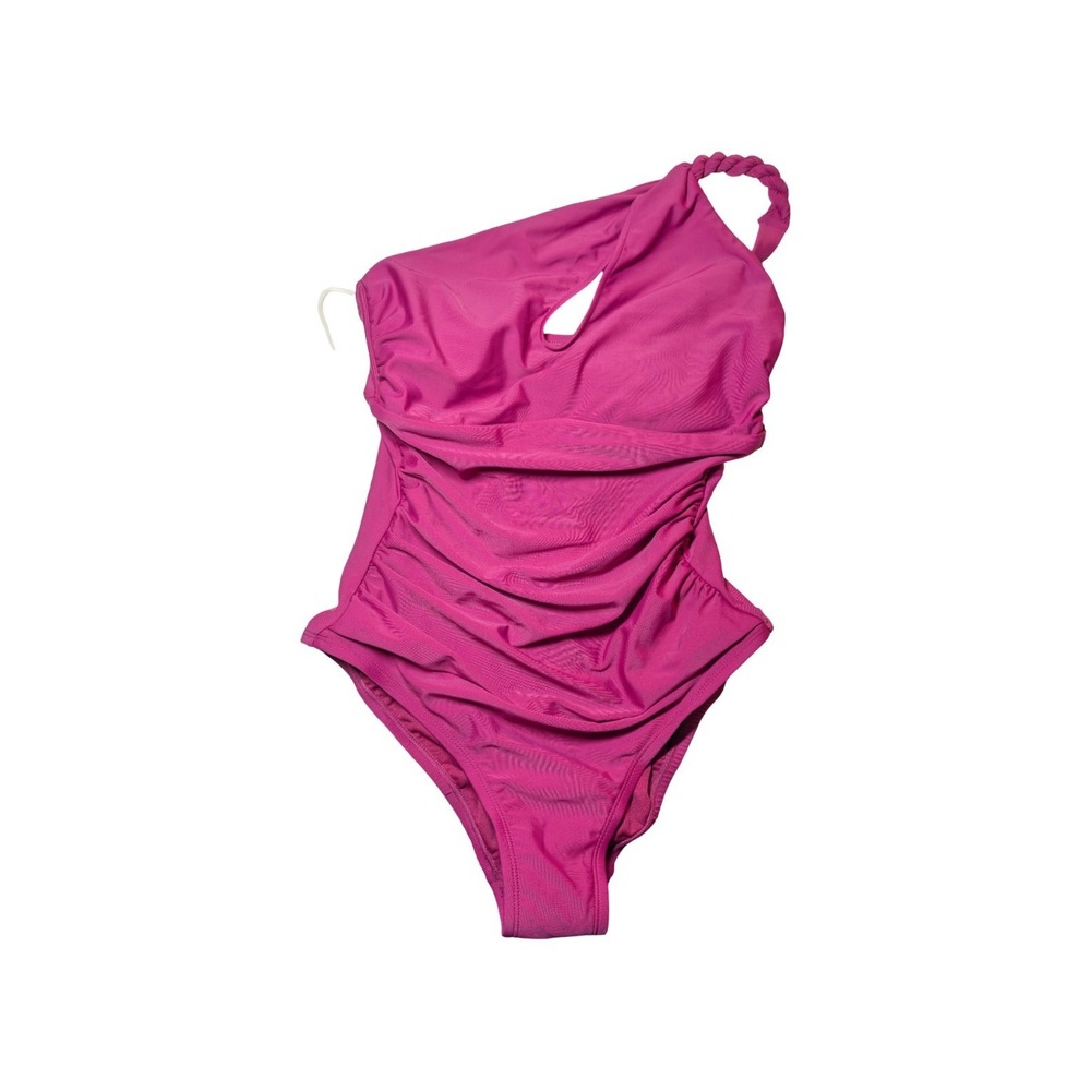 ⭐D4 Shade & Shore Purple One Shoulder Twist One Piece Swimsuit Size M (8-10)